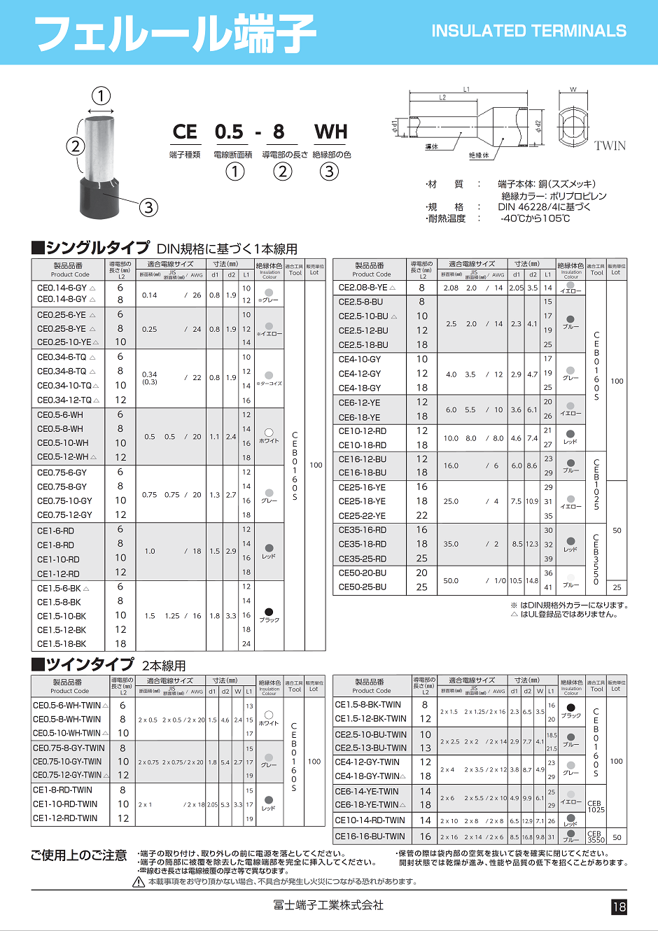 フェルール端子 | 冨士端子工業株式会社